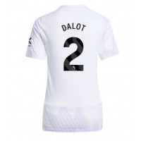 Manchester United Diogo Dalot #2 Fußballbekleidung Auswärtstrikot Damen 2025-26 Kurzarm